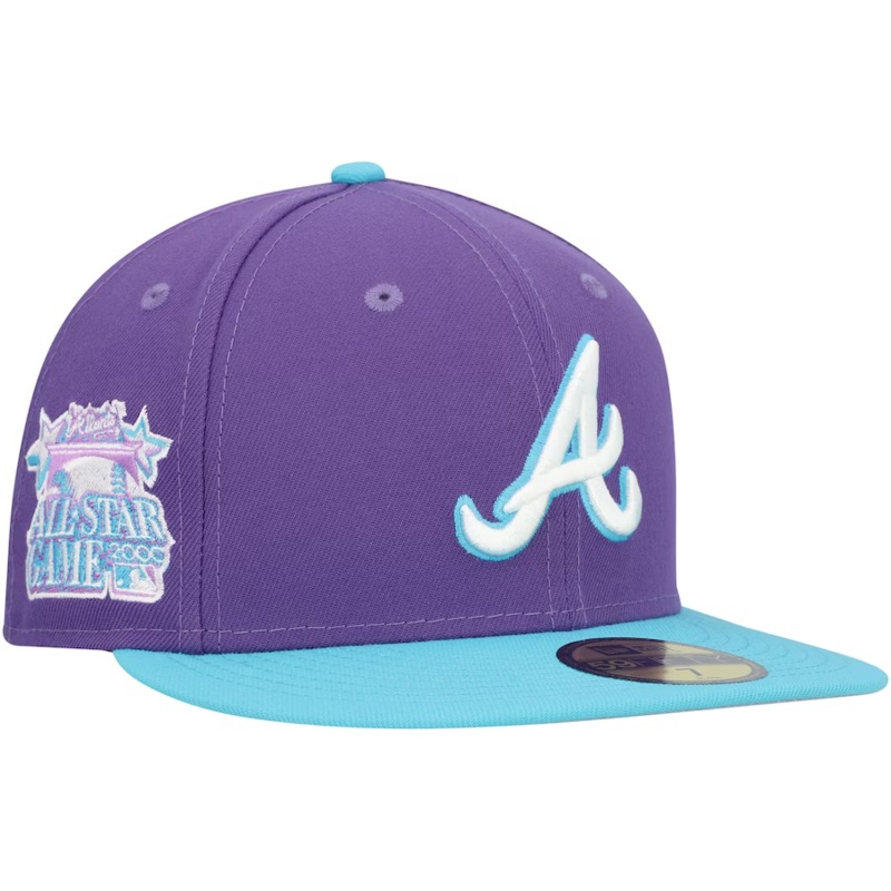 New Era Atlanta Braves Purple Vice 2023 59FIFTY Fitted Hat