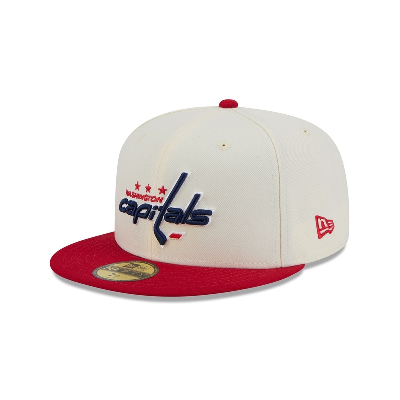 Washington Capitals Chrome White 59FIFTY Fitted Hat