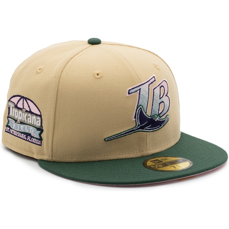 New Era x Fresh Rags Tampa Bay Rays Tropicana Field Vegas Gold/Mountain Green 59FIFTY Fitted Hat