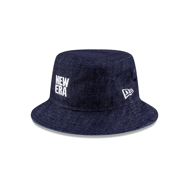 Square Logo Light Denim Bucket Hat