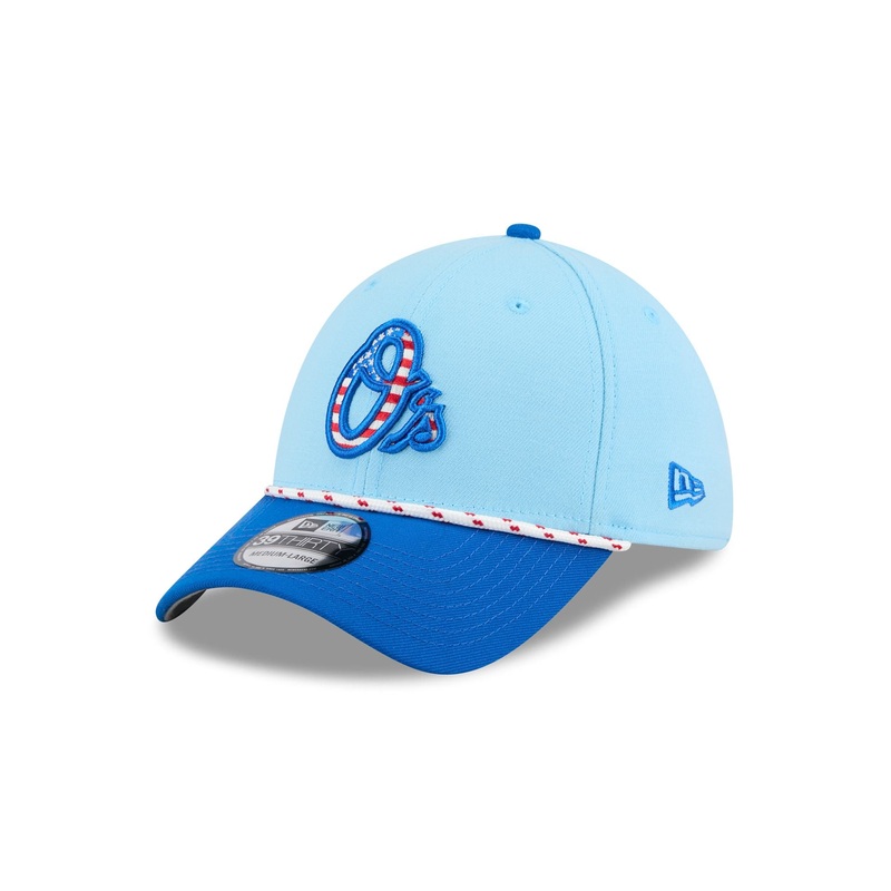 Baltimore Orioles Independence Day 2025 39THIRTY Stretch Fit Hat