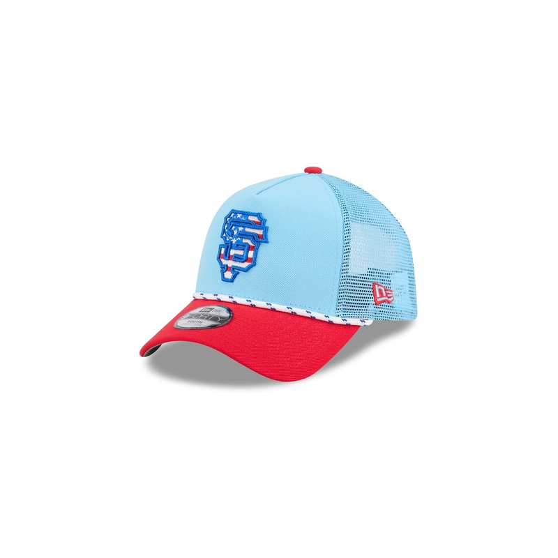 San Francisco Giants Independence Day 2025 Kids 9FORTY M-Crown A-Frame Trucker Hat