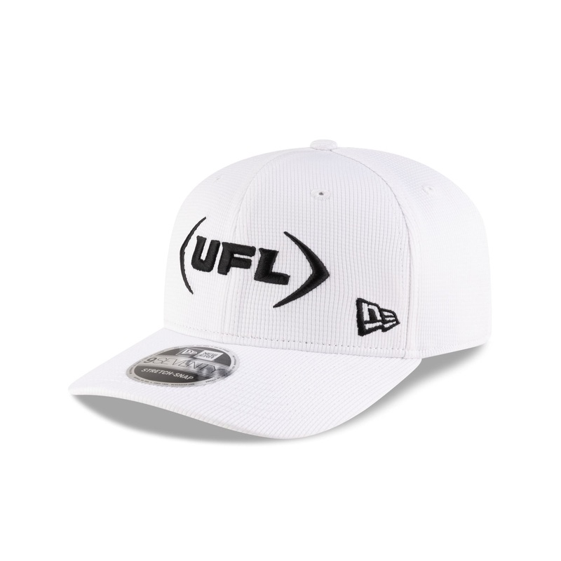 UFL White 9SEVENTY Stretch-Snap Hat
