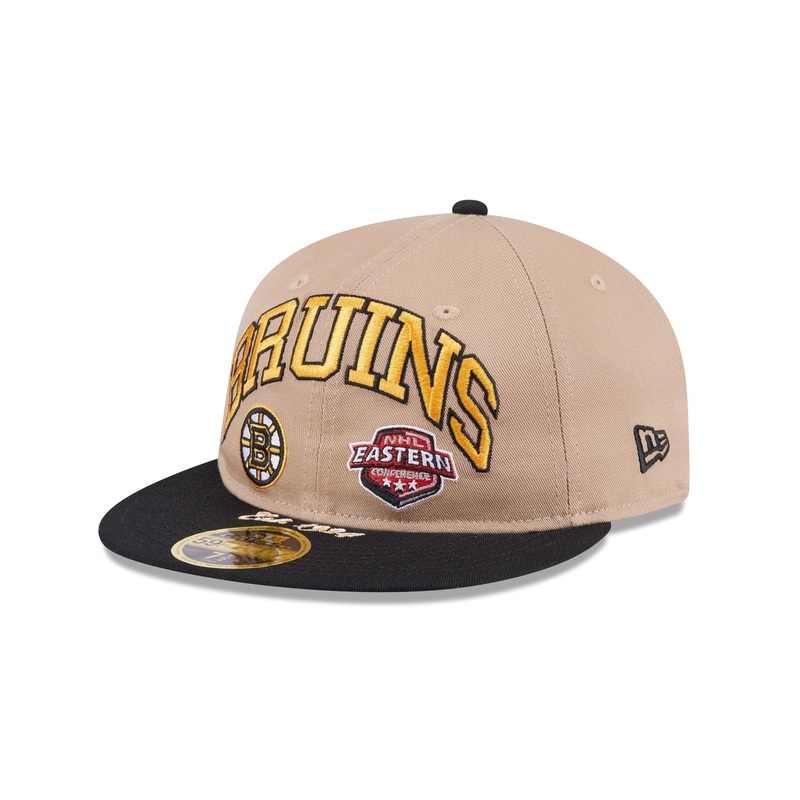 Boston Bruins Camel Retro Crown 59FIFTY Fitted Hat