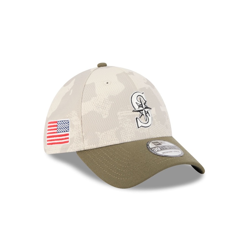 Seattle Mariners Armed Forces Day 2025 39THIRTY Stretch Fit Hat