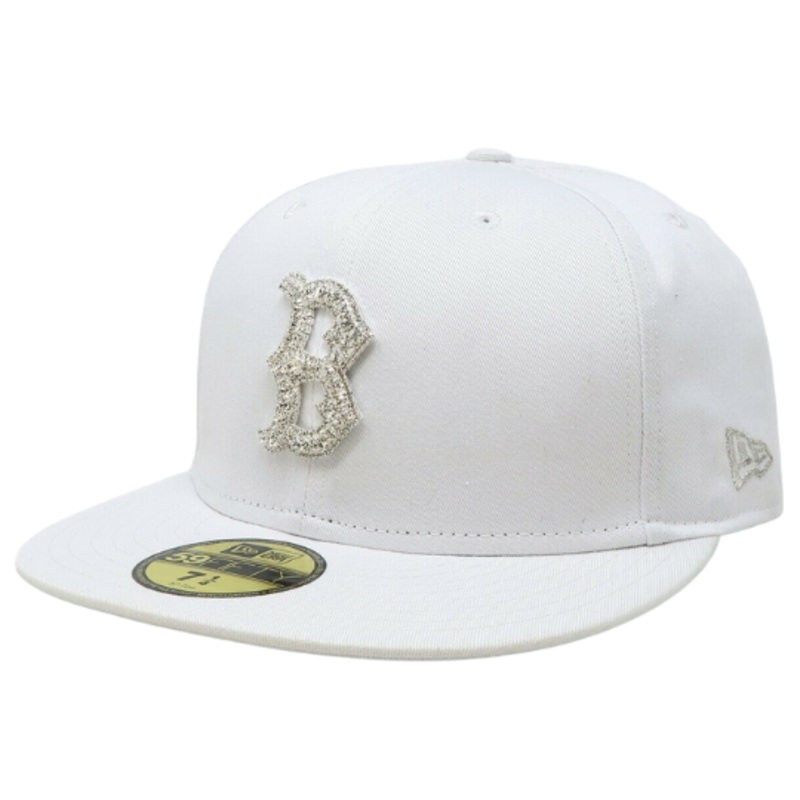 New Era Boston Red Sox White Swarovski Crystals 59FIFTY Fitted Hat