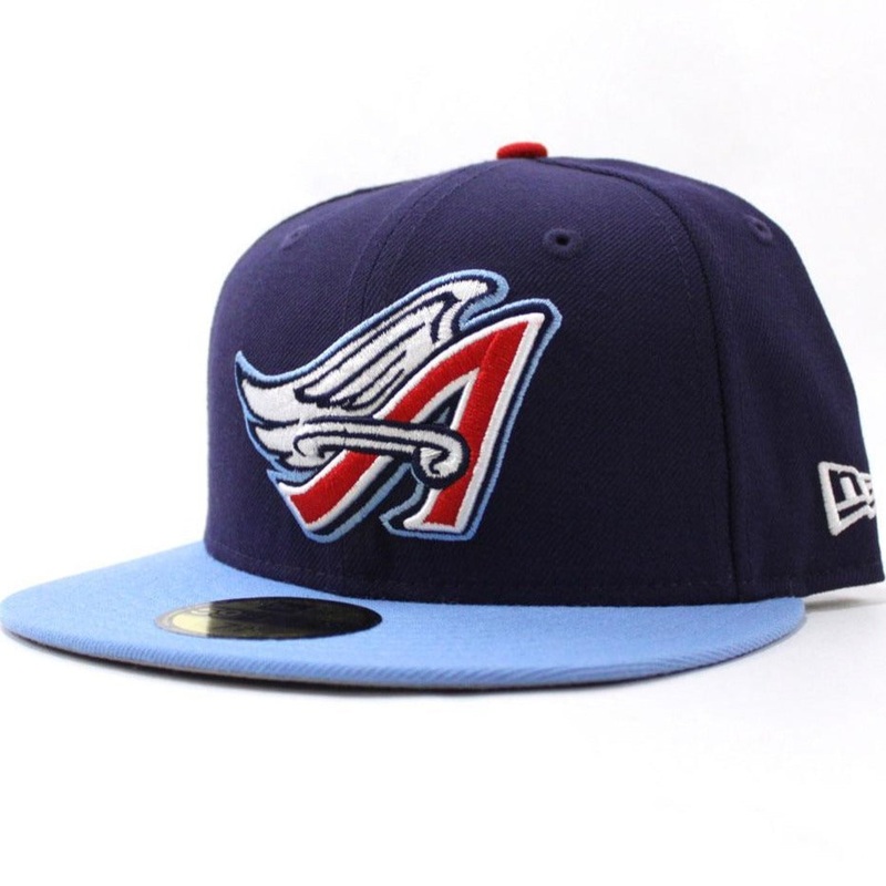New Era Anaheim Angels 59Fifty Fitted Hat (90 Retro Gray Under Brim)
