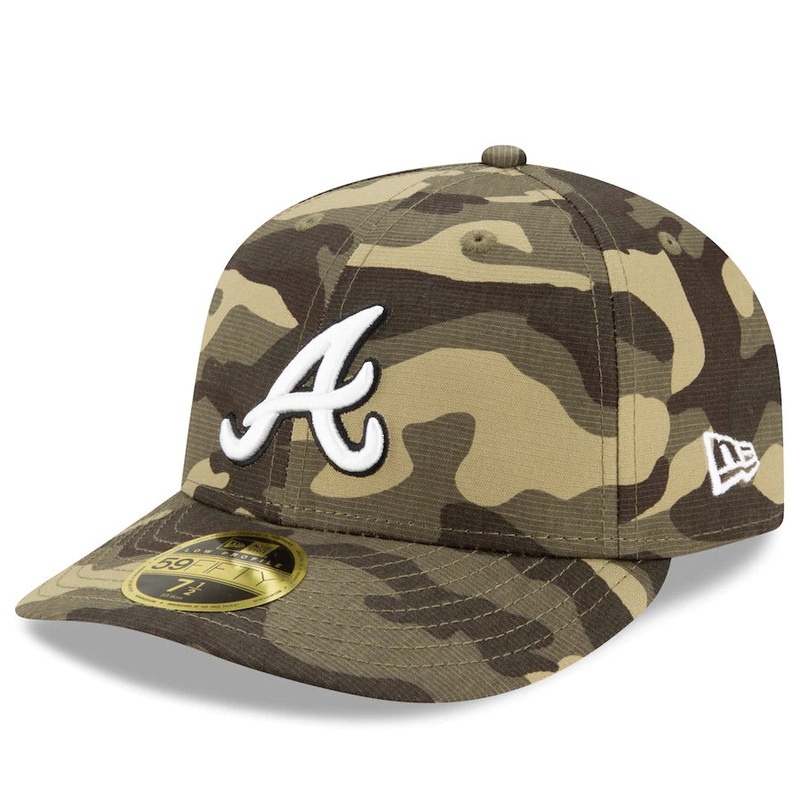 New Era Atlanta Braves 2021 Camo Armed Forces Day On-Field Low Profile 59FIFTY Fitted Hat