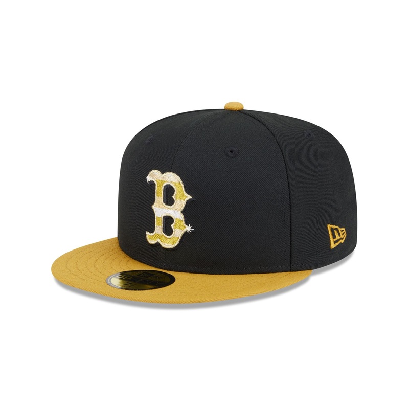 Boston Red Sox Metallic Gold Logo 59FIFTY Fitted Hat