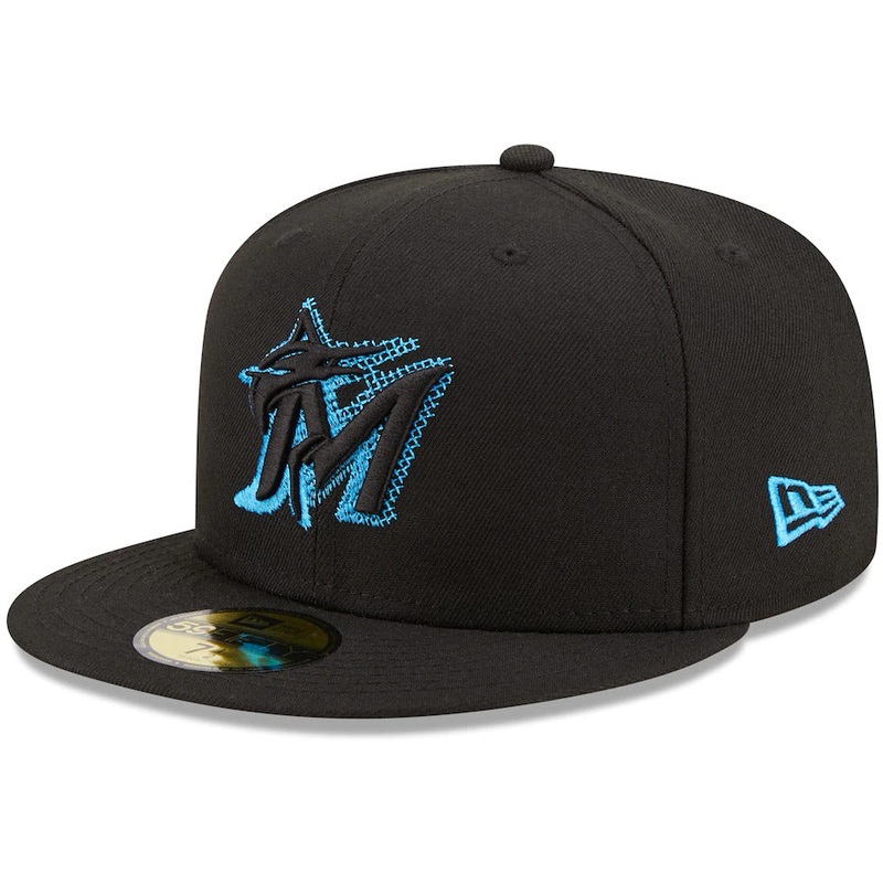 New Era Black Miami Marlins Scored 59FIFTY Fitted Hat