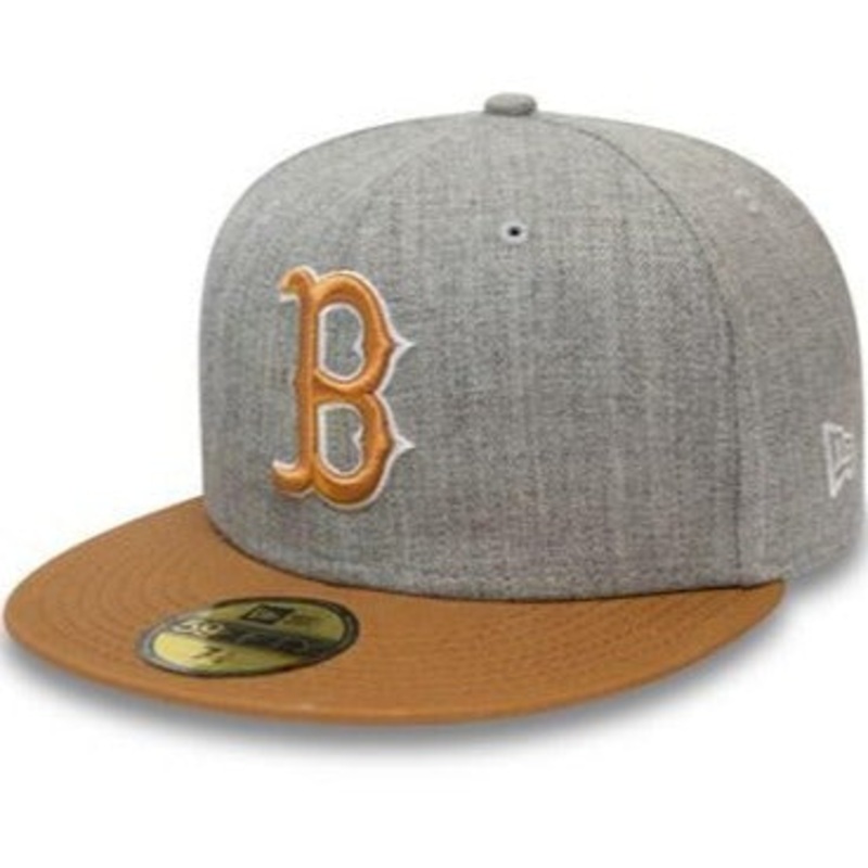 New Era Boston Red Sox Heather Contrast Grey 59FIFTY Fitted Hat
