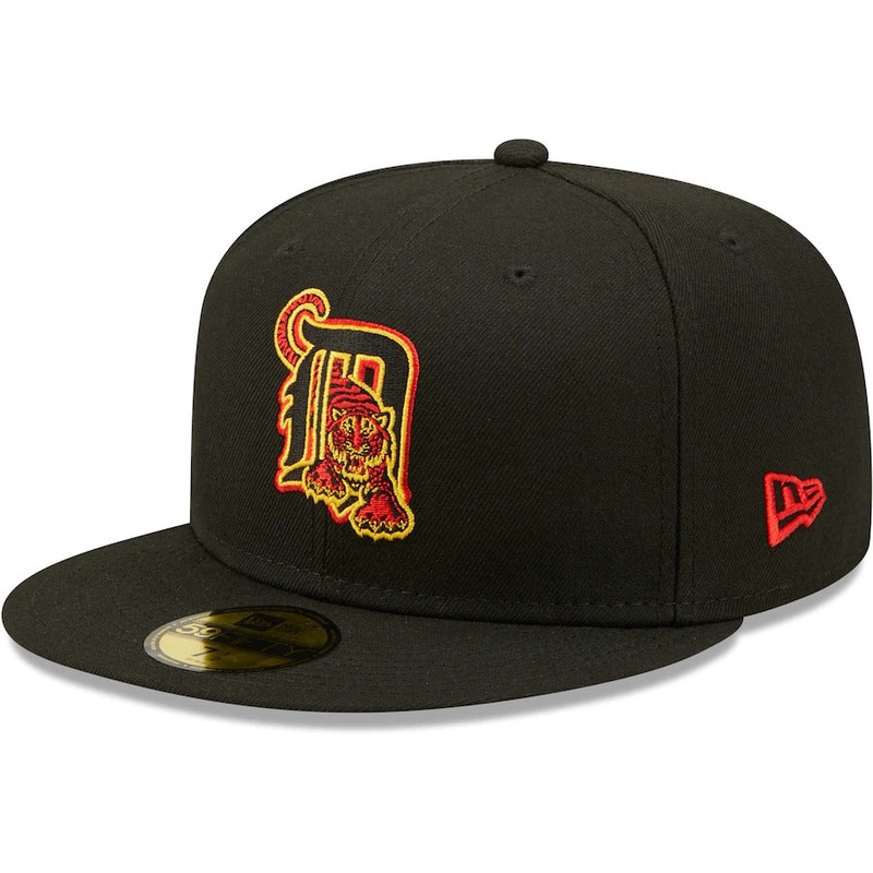 New Era Black Detroit Tigers 2005 MLB All-Star Game Gold Undervisor 59FIFTY Fitted Hat