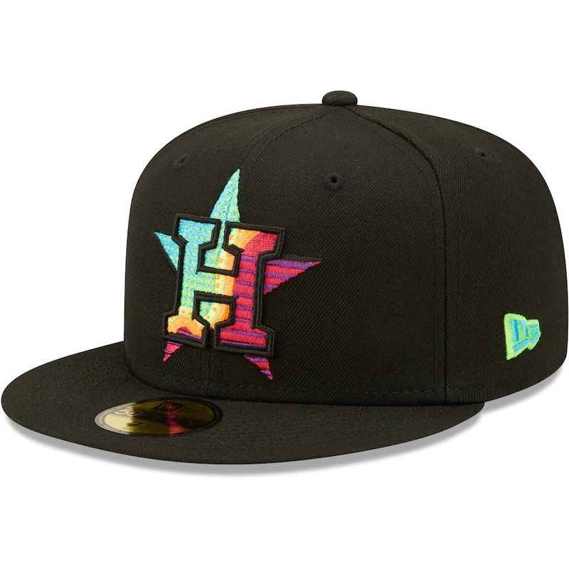 New Era Black Houston Astros Neon Fill 59FIFTY Fitted Hat