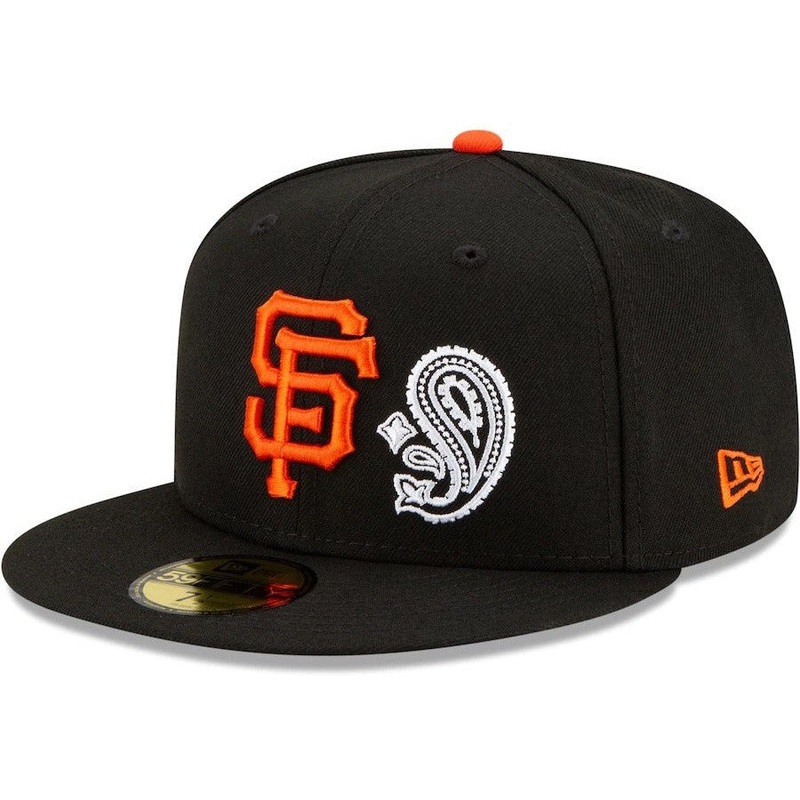 New Era Black San Francisco Giants Patchwork Undervisor 59FIFTY Fitted Hat