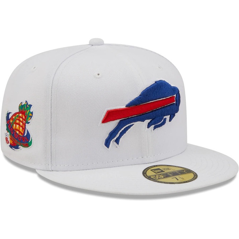 New Era Buffalo Bills White 1998 Pro Bowl Patch Royal Undervisor 59FIFY Fitted Hat