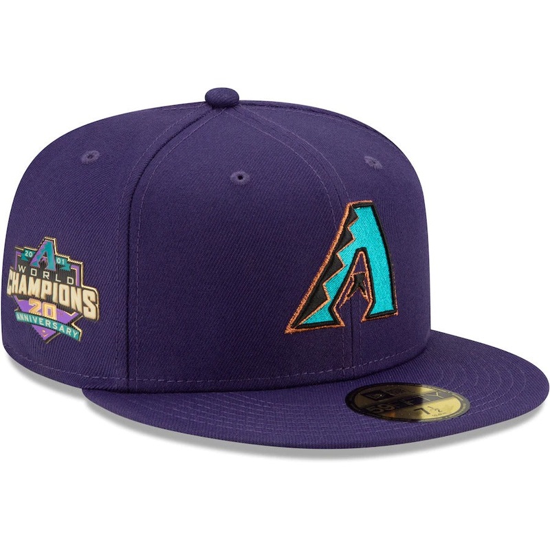 New Era Arizona Diamondbacks Purple Cooperstown Collection Turn Back The Clock 20th Anniversary 59FIFTY Fitted Hat