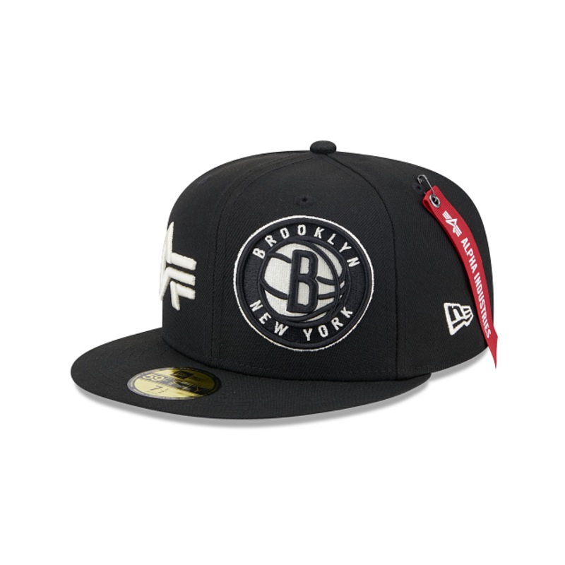 Alpha Industries X Brooklyn Nets Dual Logo 59FIFTY Fitted Hat