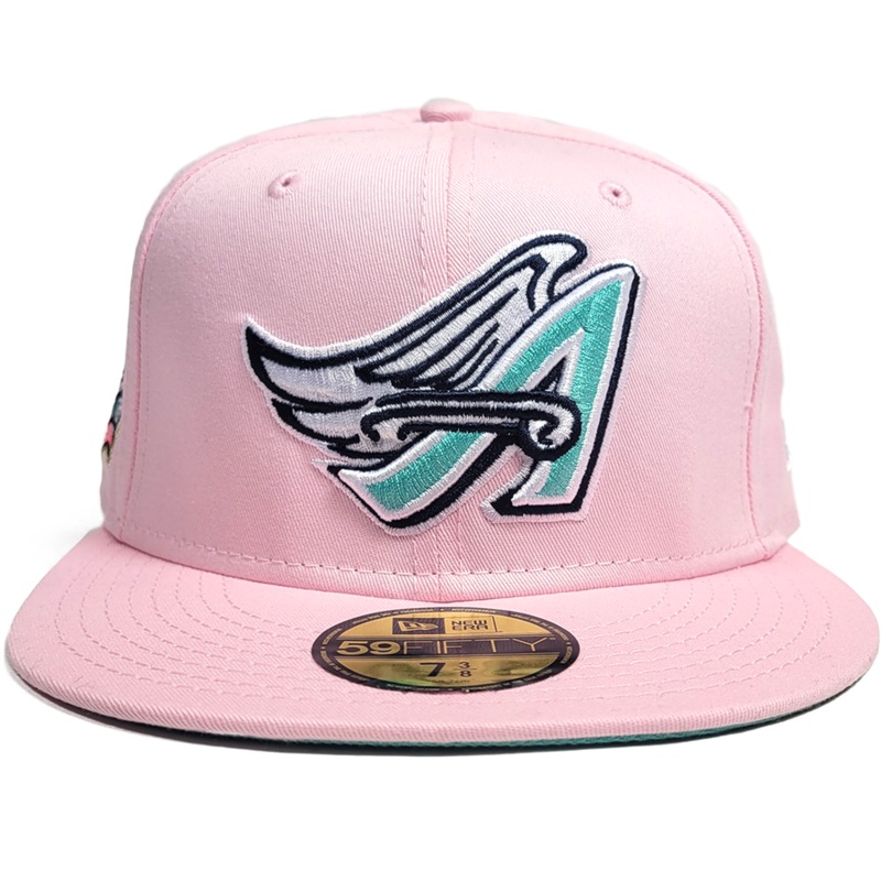 New Era Anaheim Angels Pink 40th Season Mint Undervisor 59FIFTY Fitted Hat