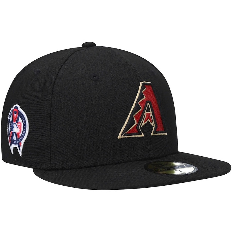 New Era Arizona Diamondbacks Black 9/11 Memorial Side Patch 59FIFTY Fitted Hat