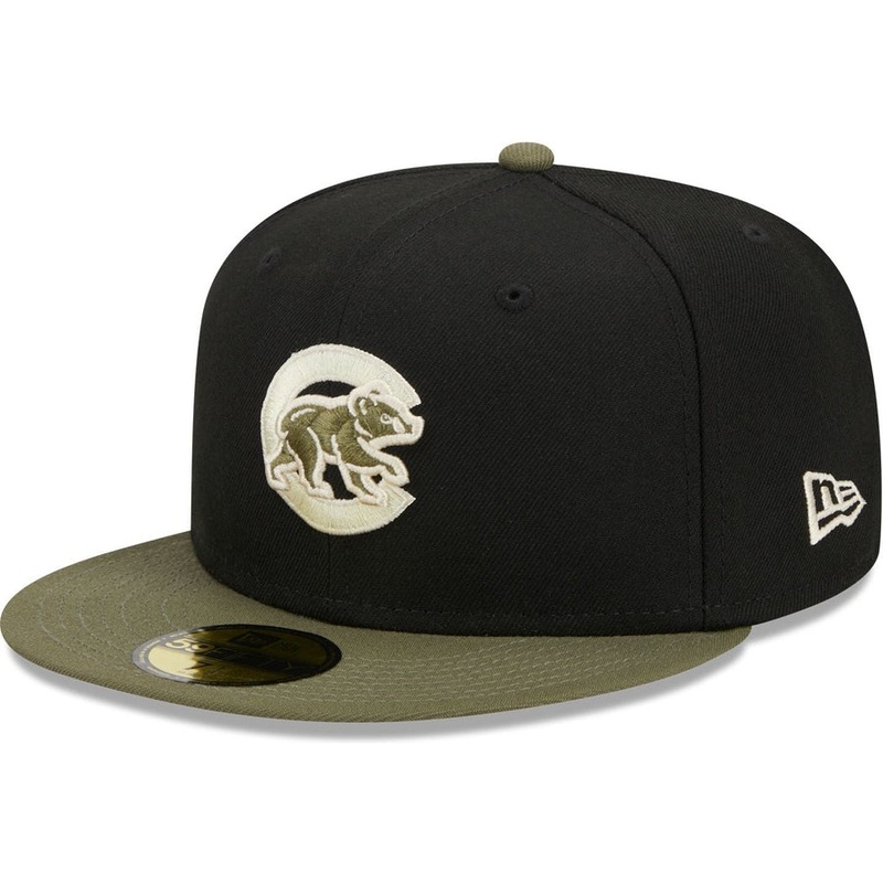 New Era Chicago Cubs Black & Olive Green 2023 59FIFTY Fitted Hat