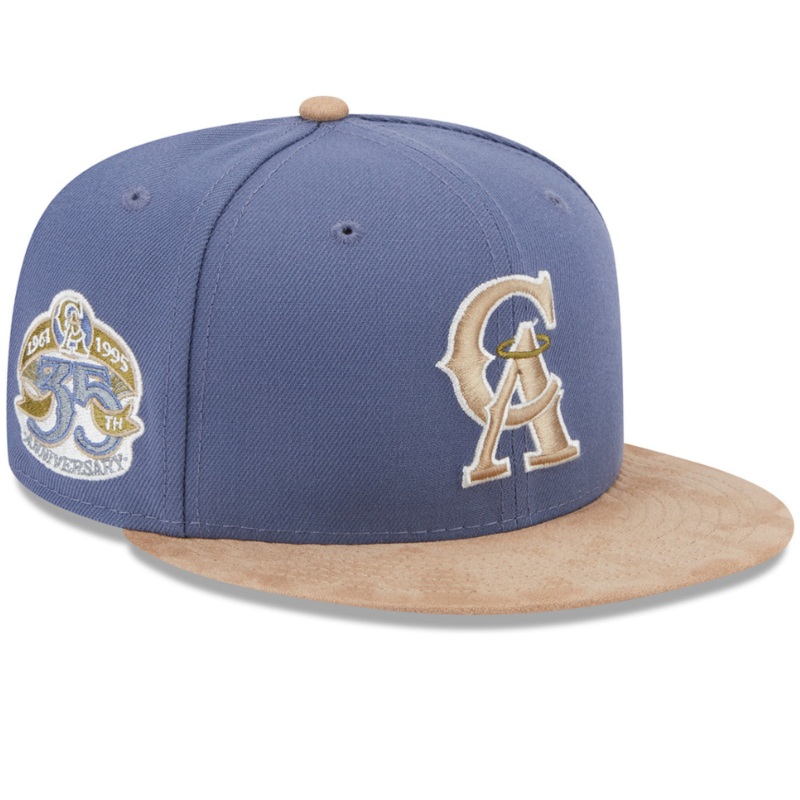New Era x Lids HD Anaheim Angels Slate Suede 59FIFTY Fitted Hat