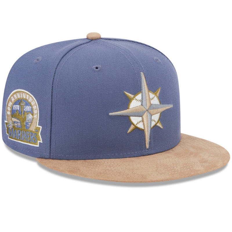 New Era x Lids HD Seattle Mariners MLB Slate Suede 59FIFTY Fitted Hat