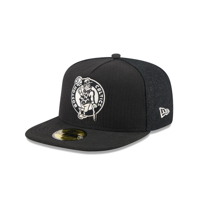 Boston Celtics Black Mesh 59FIFTY A-Frame Fitted Hat