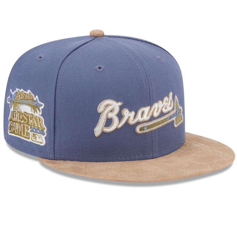 New Era x Lids HD Atlanta Braves Slate Suede 59FIFTY Fitted Hat
