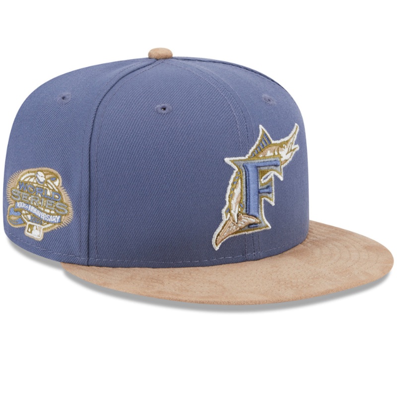 New Era x Lids HD Florida Marlins Slate Suede 59FIFTY Fitted Hats