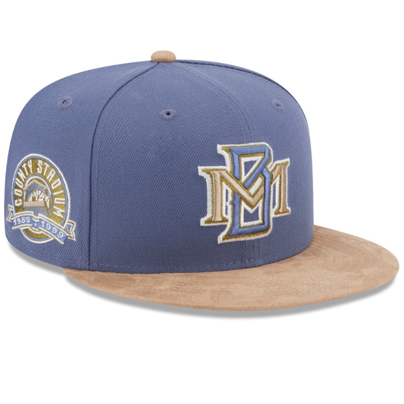 New Era x Lids HD Milwaukee Brewers Slate Suede 59FIFTY Fitted Hat