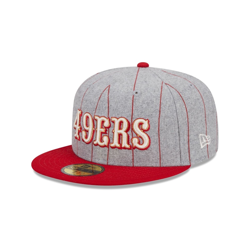 San Francisco 49ers Heather Pinstripe 59FIFTY Fitted Hat