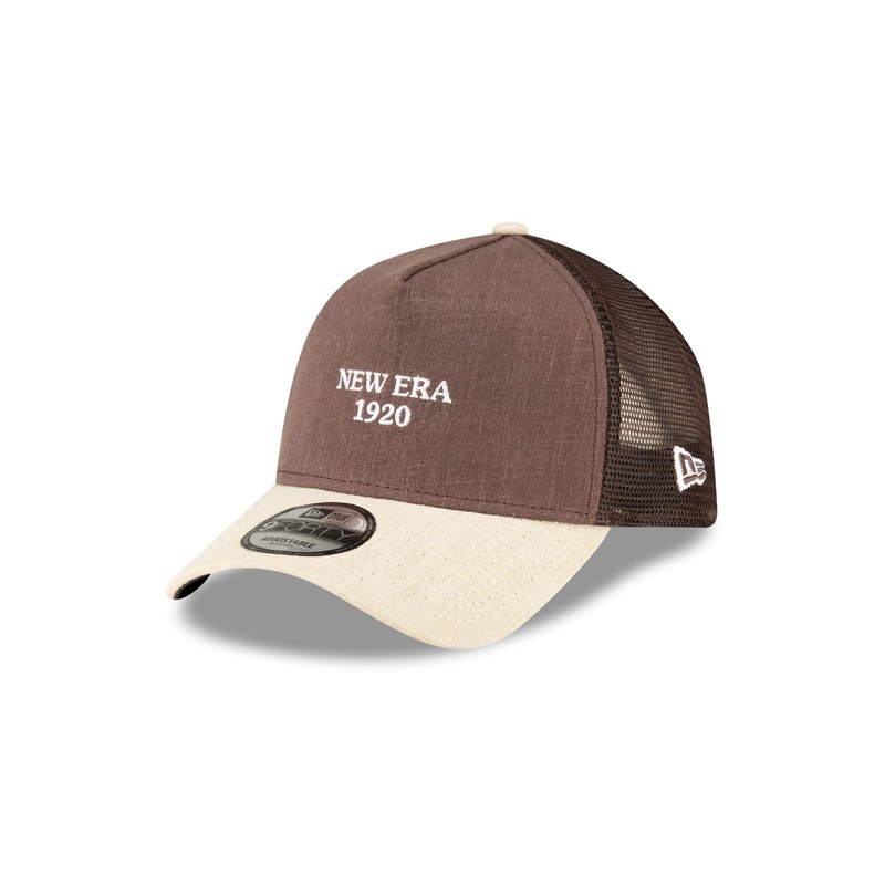Soft Linen Brown 9FORTY A-Frame Trucker Hat