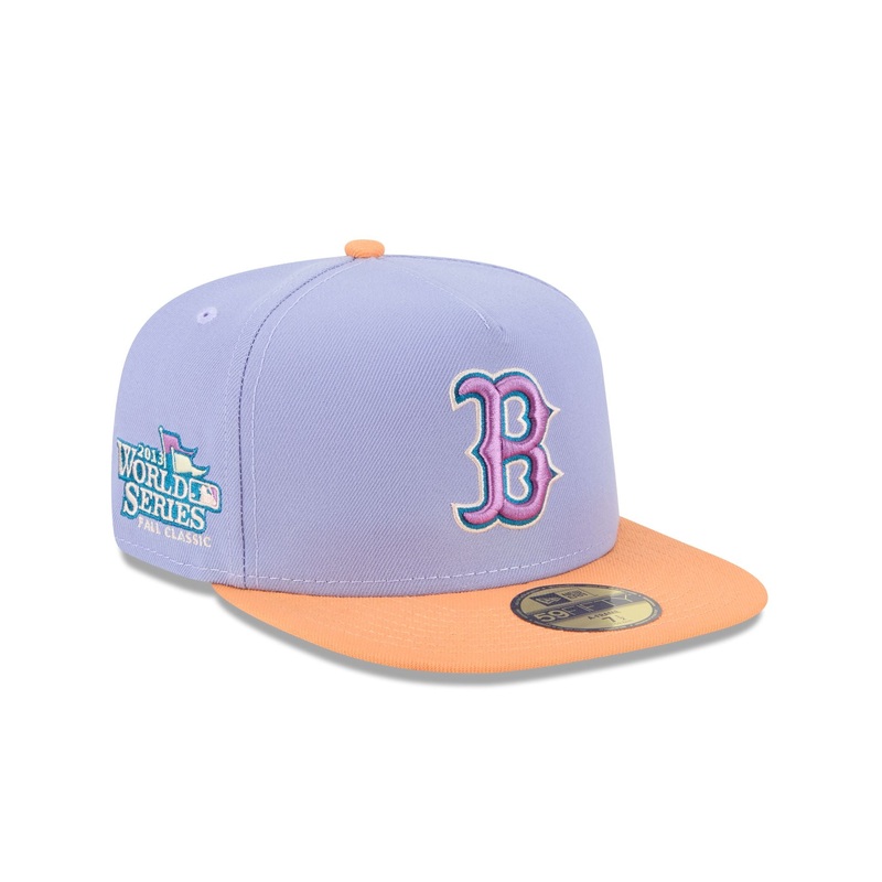 Boston Red Sox Lavender 59FIFTY A-Frame Fitted Hat